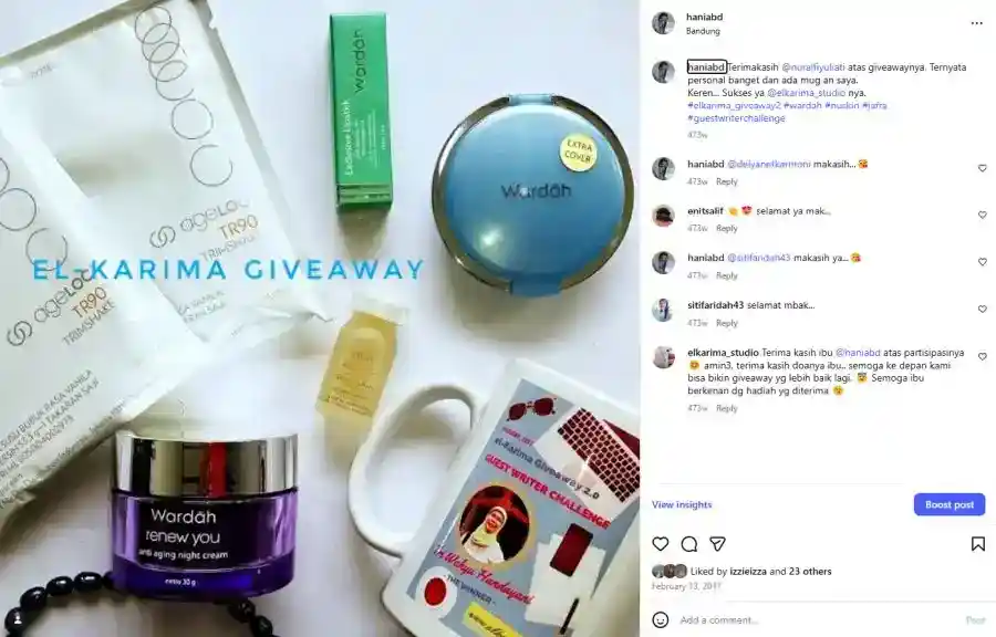 bertabur hadiah giveaway