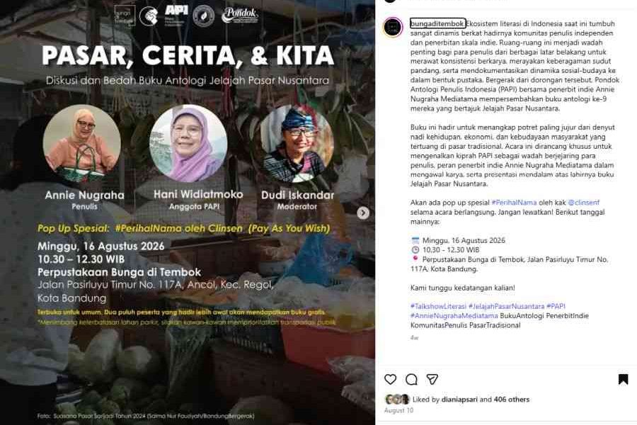 Pasar, Cerita, & Kita: Sharing Buku Jelajah Pasar Nusantara