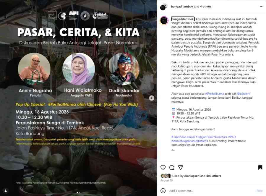 Pasar, Cerita, & Kita: Sharing Buku Jelajah Pasar Nusantara